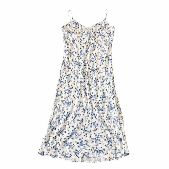 Spiritual Gangster Slip Dress Large White Paisley Floral Midi Feminine  NWT - Picture 2 of 10